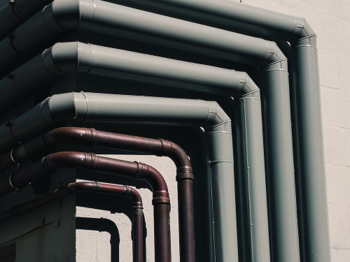 A close-up image of pipes